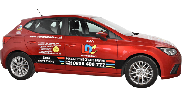 Linda Griffiths's driving school car